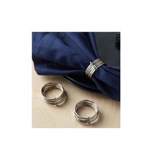 Home and Tabletop Decor Stainless Steel Napkin Ring Holder and <b>Table</b> Centerpiece Item Hotel for Home Office at Low Cost - Product Image 1