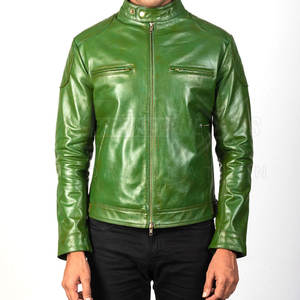 Chaqueta de cuero de diseño personalizado chaqueta de cuero de color sólido para hombres Streetwear chaqueta de cuero para hombres - Product Image 4