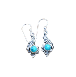 Boho Style Classical <b>Earrings</b> Jewelry For Women Silver Jewelry 925 Sterling Silver Turquoise Gemstone <b>Handmade</b> <b>Earrings</b> Gift - Product Image 1
