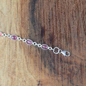Natural Multi <b>Tourmaline</b> Gift for Birthday 925 Sterling Silver Gemstone Adjustable Handmade <b>Bracelet</b> October Birthstone Jewelry - Product Image 4