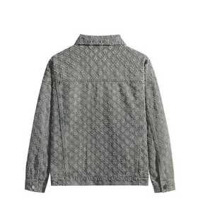 ชุดสูทผ้ายีนส์สำหรับผู้ชาย, กางเกงขาบานเสื้อเชิ้ตลำลองเทรนด์ใหม่ - Product Image 5