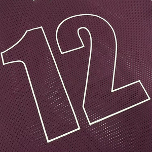 2025 maillots d'uniforme de Football américain personnalisés à la mode haut court en maille surdimensionné avec manches courtes Streetwear respirant pour les Fans - Product Image 3