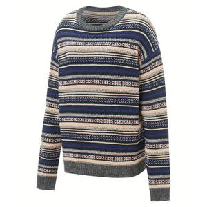 Tendance personnalisé doux à manches longues broderie pulls tricotés haut coupe femmes pull dames pull en tricot pour les femmes - Product Image 2