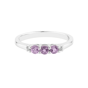 Shah Gems Women's Natural Amethyst Ring 925 Sterling Silver Gemstone Jewelry Cut <b>Stone</b> Rhodium Plated for Everyday Wear - Product Image 2
