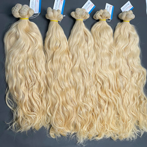 Prêt à Expédier 100% Vierge Vietnamien Naturel Ondulé Trame Haute Qualité Blonde Extensions de Cheveux Humains - Product Image 3