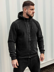 Moda personalizada de los hombres de invierno ropa de calle de manga larga 100% poliéster sólido transpirable chándal conjunto más vendidos chándal - Product Image 4