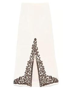 2025 Mùa Xuân/Mùa Hè của phụ nữ sang trọng giản dị cổ điển <span class=keywords><strong>sequin</strong></span> thêu đính eo cao dây kéo thẳng HEM đầy đủ lót maxi váy - Product Image 4