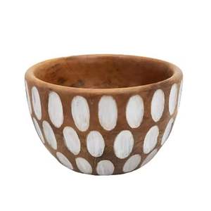 Bol de service à soupe de riz en bois fait à la main pour salade de céréales pour la cuisine et l'hôtel avec matériau personnalisé et fini à la main - Product Image 3