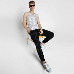 Camiseta sin mangas de algodón informal transpirable de alta calidad de verano OEM para hombre de talla grande para gimnasio - Product Image 3