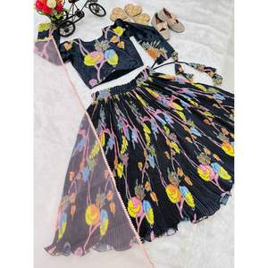 Summer Latest Western Pattern Design Lahenga Choli Set para Kid Girl Fabricación en India Gujarat - Product Image 5