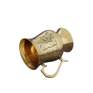 Tazas de latón pulido personalizadas de la mejor calidad al por mayor, tazas grabadas para bodas, tazas de latón personalizadas de India - Product Image 2