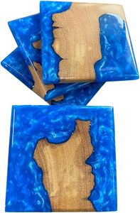 Durable Stylish Jute Coaster <b>Epoxy</b> Wood <b>Table</b> Mats Pads Woven Elegant <b>Table</b> Protection Decoration Family Gatherings Parties - Product Image 2