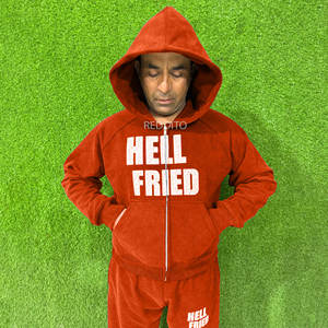 Recién llegado, ropa de entrenamiento y jogging, chándales para hombre, Conjunto de sudadera con capucha de lavado ácido de algodón 100% personalizado, conjuntos informales de gimnasio y Fitness para niños - Product Image 1