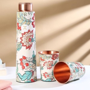 Impression Table Top Haute Qualité Décor À La Maison Cuivre Tasse Bois Ensemble Bouteille Barware Meilleure Vente Beau Design - Product Image 6