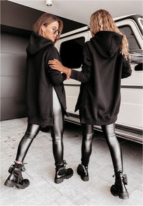 Sudadera con Capucha Extra Grande, Ecológica, Informal, para Mujer, con Estampado, Cuello Redondo, 100% Algodón, Felpa, 240g - Product Image 2