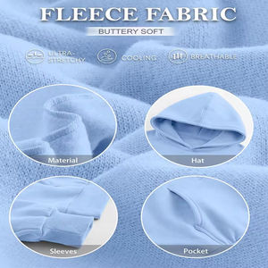 Nueva Sudadera con Capucha de Forro Polar de Invierno 2026 de Alta Calidad, Azul Cielo, para Mujer, Tallas Grandes, Estilo Urbano, la Más Moderna - Product Image 6