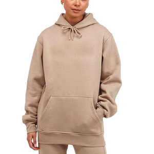 Women's High Quality 100% Cotton Winter Tracksuit Solid Color Two-Piece Jogging Set Oversized-OEM Available - Product Image 2