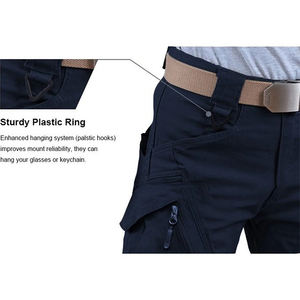 Pantalones Cargo de alta calidad para hombres adultos, Color azul marino, diseño de rodilla Flexible, bolsillo inclinado, pantalones Cargo lavados transpirables - Product Image 5