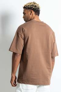 T-shirts surdimensionnés pour hommes avec logo personnalisé, coutures contrastées, coupe ample, style décontracté, pour la gym, grande taille. - Product Image 6