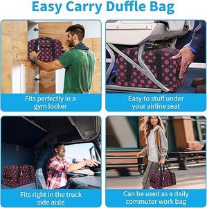 Sac de sport unisexe pour voyage et gym, grande capacité, sac de transport pour la remise en forme avec plusieurs poches et sangle - Product Image 5