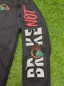 LOGO personnalisé hommes sweat à capuche zippé mode décontracté Patch travail visage intégral sweats à capuche zippés hauts sweat à capuche brodé zippé complet - Product Image 6