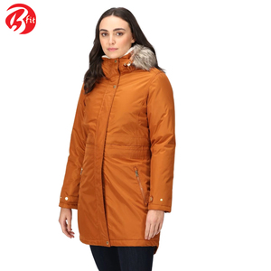 Chaqueta Parkas de manga larga con cuello con capucha para mujer, diseño diferente, logotipo personalizado, chaqueta Parka elegante para mujer - Product Image 2
