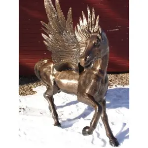 หล่ออลูมิเนียม Pegasus ตกแต่งรูปแกะสลักสำหรับตกแต่งบ้านสำนักงานขายส่งและราคาถูกโดยอินเดียผู้ขายทองเหลืองอลูมิเนียม