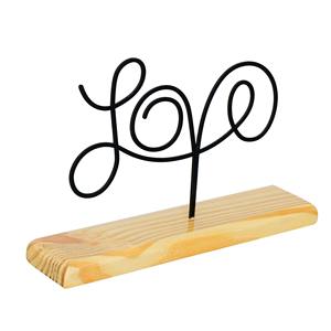 Sculpture d'art décorative en bois avec base en fil d'amour pour la maison ou le bureau, vente en gros depuis l'Inde - Product Image 6