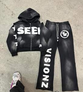 Vêtements décontractés personnalisés de haute qualité ensemble de survêtements pull vintage uni vierge pour hommes les plus vendus survêtements pour hommes - Product Image 1