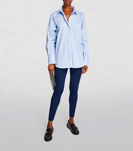 Salva Impex, marca propia, lana de invierno, ecológico, a prueba de viento, cintura media, ajuste Regular, Color azul profundo, mallas formales con diamantes de imitación - Product Image 4