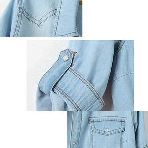 OEM 2025, chaqueta vaquera para mujer/chaqueta vaquera para mujer, chaqueta vaquera de talla grande con tachuelas y cuentas, chaqueta vaquera ajustada de algodón para mujer - Product Image 4