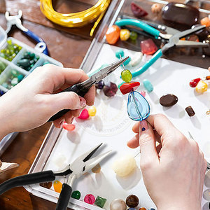 Mini Jewelry Making Tool <b>Set</b> With <b>Pliers</b> Compact Beading Kit Portable Hand Tools For DIY Jewelry Design Repair And Crafting - Product Image 6