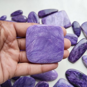 Vente en gros 100% cabochon de charoite naturelle de haute qualité approvisionnement en vrac de pierres précieuses en vrac pour bijoutier - Product Image 4