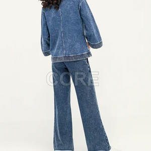 Pantalones vaqueros acampanados transpirables de secado rápido de último diseño, pantalones vaqueros Acampanados para mujer al por mayor - Product Image 3