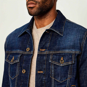 แจ็กเก็ตผ้ายีนส์คลาสสิกสำหรับบุรุษ2025ทำจากผ้าฝ้ายผสมดีไซน์ที่ทนทานแต่มีสไตล์ - Product Image 2