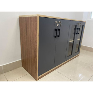 4-Door <b>Lockable</b> Plywood Filing <b>Cabinet</b> 120x40x75cm for Home Office Use - Product Image 3