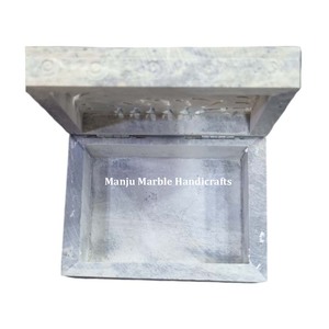 Caja de tallado de esteatita de diseño elegante clásico tradicional pulido hecho a mano con forma redonda para almacenamiento de joyas colección de regalos - Product Image 5