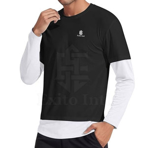 เสื้อลำลองแขนยาวสองชั้นสำหรับผู้ชายผ้าฝ้าย100% ขนาดใหญ่พิเศษสไตล์ที่กำหนดเอง - Product Image 1