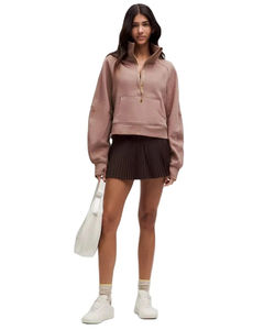 Sweat-shirt épais en polaire doux pour femme, tendance hiver, fermeture éclair 1/4, sweat-shirt uni personnalisable, logo personnalisé - Product Image 1