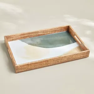 La última bandeja de servicio de acero ovalada plateada de calidad fantástica con diseño elegante con acabado natural de alta calidad - Product Image 5