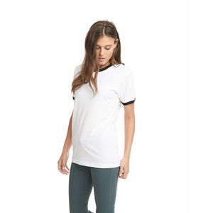 Diseña Tu Propia Camiseta Unisex de Algodón con Ribete en Contraste, Camiseta de Jersey Fino, Camiseta de Alta Calidad - Product Image 5