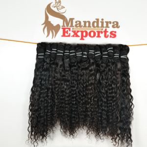 ผมต่อจากผมมนุษย์แท้สีดำหยิกสำหรับต่อผมชาวอินเดีย - Product Image 4