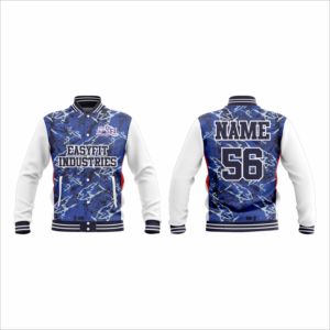 Chaqueta Universitaria Personalizada de Otoño para Hombre, Estilo Letterman con Cremallera Frontal y Logotipo, Estilo Béisbol - Product Image 3