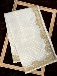 À la mode Tusser coton avec fil broderie Saree femme fabricant de mode et fournisseur de l'inde à bas prix - Product Image 6