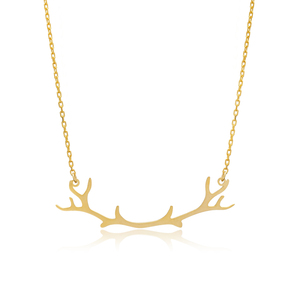 Cerf bois Buckhorn collier à breloques bijoux en argent uni en gros turc 925 bijoux en argent Sterling - Product Image 3