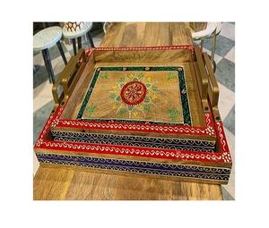 Ensemble de 2 plateaux de service de différentes tailles pour la maison, l'hôtel et la restauration, plateau de service pour le thé et le café en Inde - Product Image 5