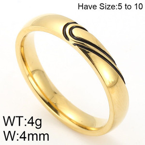Gold Plated Stainless Steel Wedding Bands <b>Couple</b> <b>Rings</b> Classic Design Unisex Jewelry for Wedding Occasion - Product Image 6