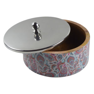 Tarro de Almacenamiento de Madera Ideal para Utensilios de Cocina, Tarro para Galletas con Diseño de Acabado Esmaltado, Recipientes para Almacenamiento de Galletas, Diseño de Madera - Product Image 1