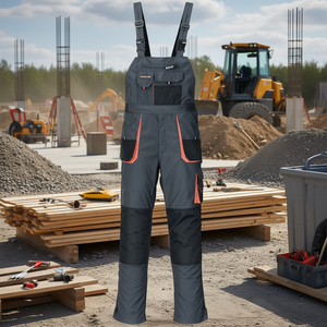 Men's Dungarees Size 56 Dark Grey/Black/<b>Orange</b> TERRATREND Promotional <b>Polo</b> Shirts - Product Image 3