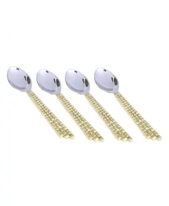 Juego de cucharas y cubiertos de diseño contemporáneo, vajilla metálica elegante, ideal para fiestas, bodas y cenas diarias - Product Image 1